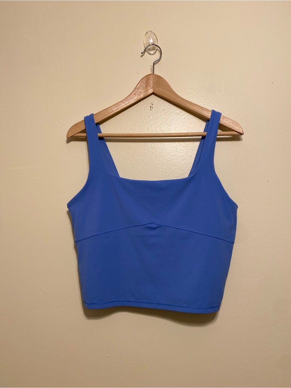 Vuori Blue Square Neck Crop sport Bra / Tank. Size L